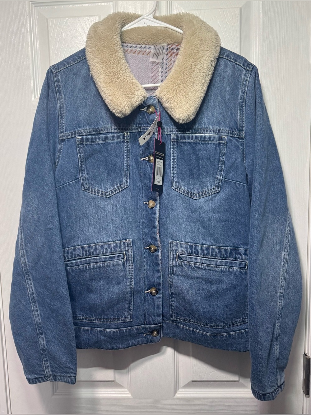Idyllwind Miranda Lambert Reversible Sherpa Denim Jacket NWT M